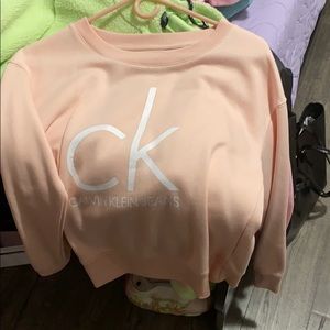 Pink Calvin Klein jeans sweater